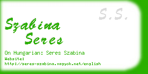 szabina seres business card